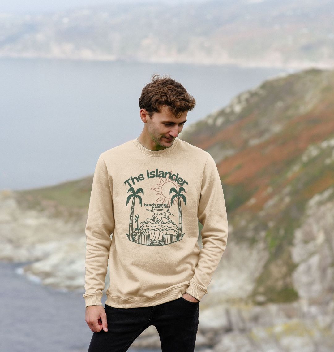 The Islander- Beach More Worry Less - Unisex Sweatshirt -100% Organic Cotton