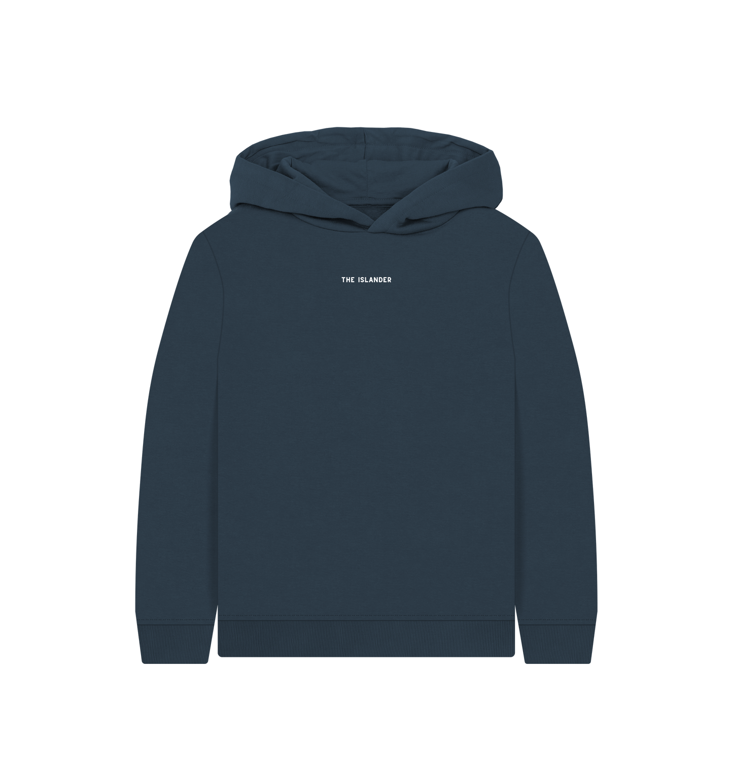 Navy Blue Printed Kids Hoodie Front