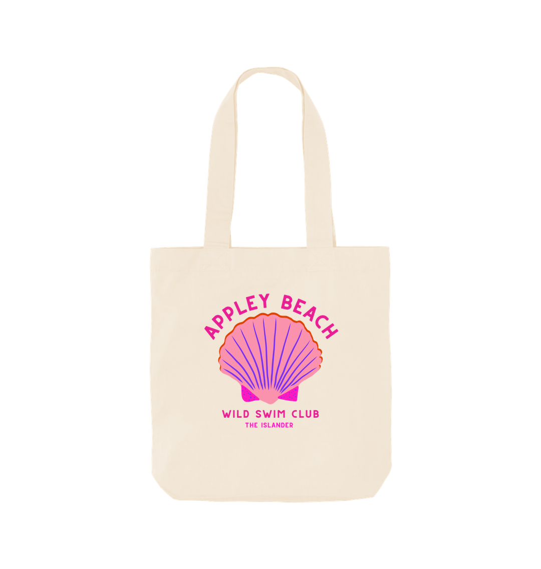 Natural Appley Beach - Pink Wild Swim Club - Tote Bag