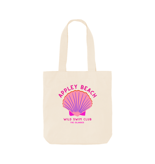 Natural Appley Beach - Pink Wild Swim Club - Tote Bag