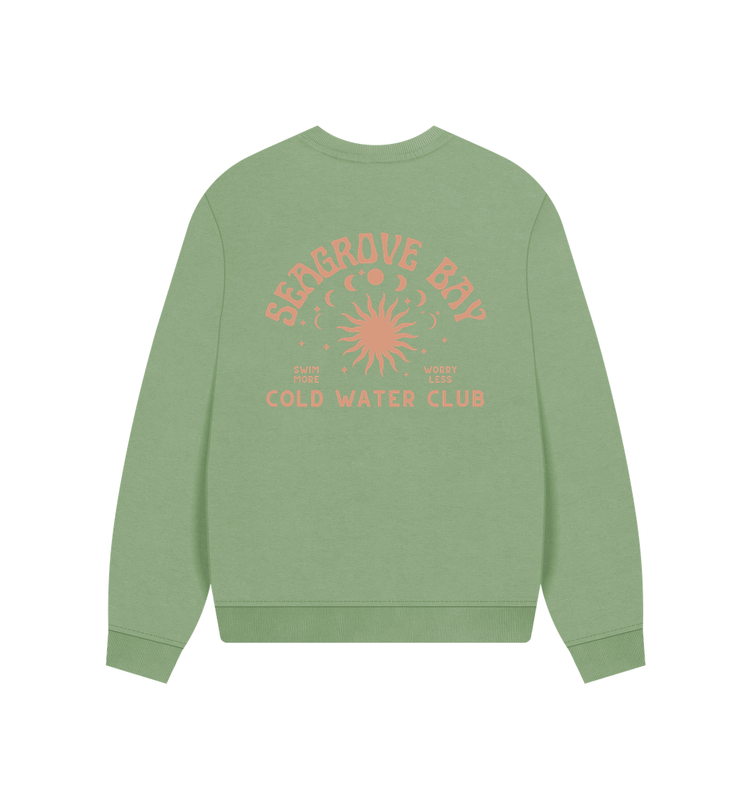 Seagrove Bay - Front and Back Print - Cold Water Club - Women's Oversized Style Sweatshirt