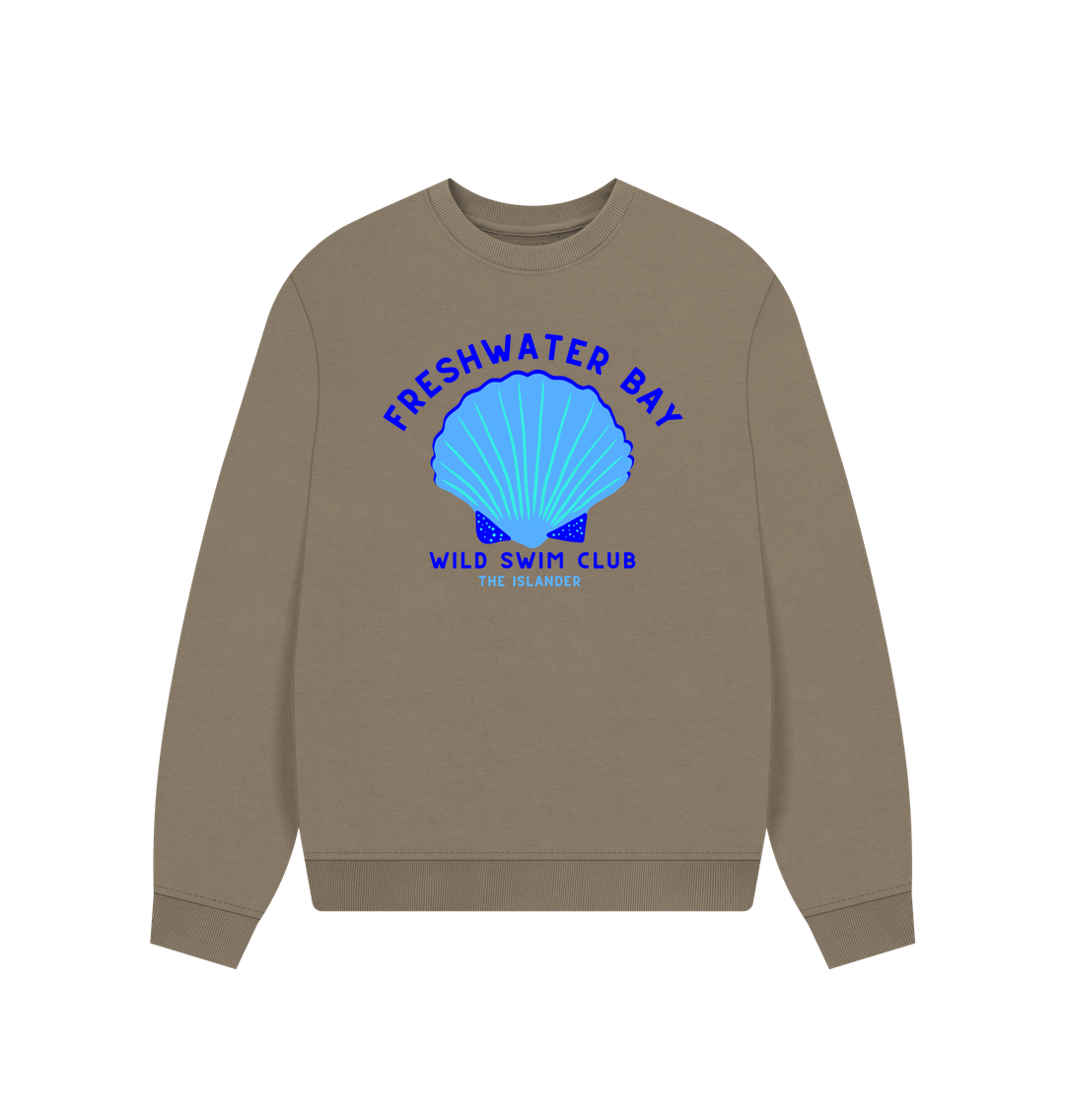 Willow Freshwater Bay - Blue Wild Swim Club - Women's Oversized Style Sweatshirt