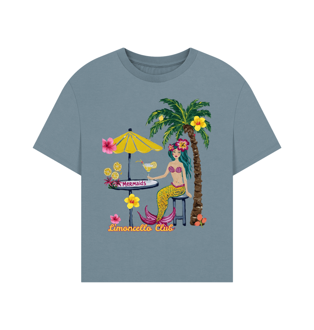 Stone Blue Printed T-shirt