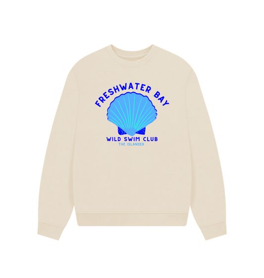 Oat Freshwater Bay - Blue Wild Swim Club - Women's Oversized Style Sweatshirt