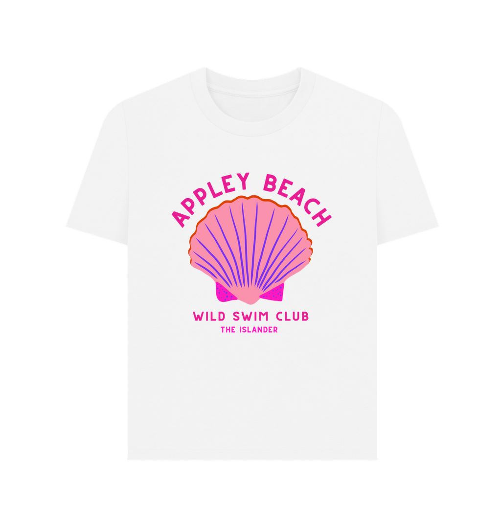 White Appley Beach - Pink Wild Swim Club - Women's T Shirt