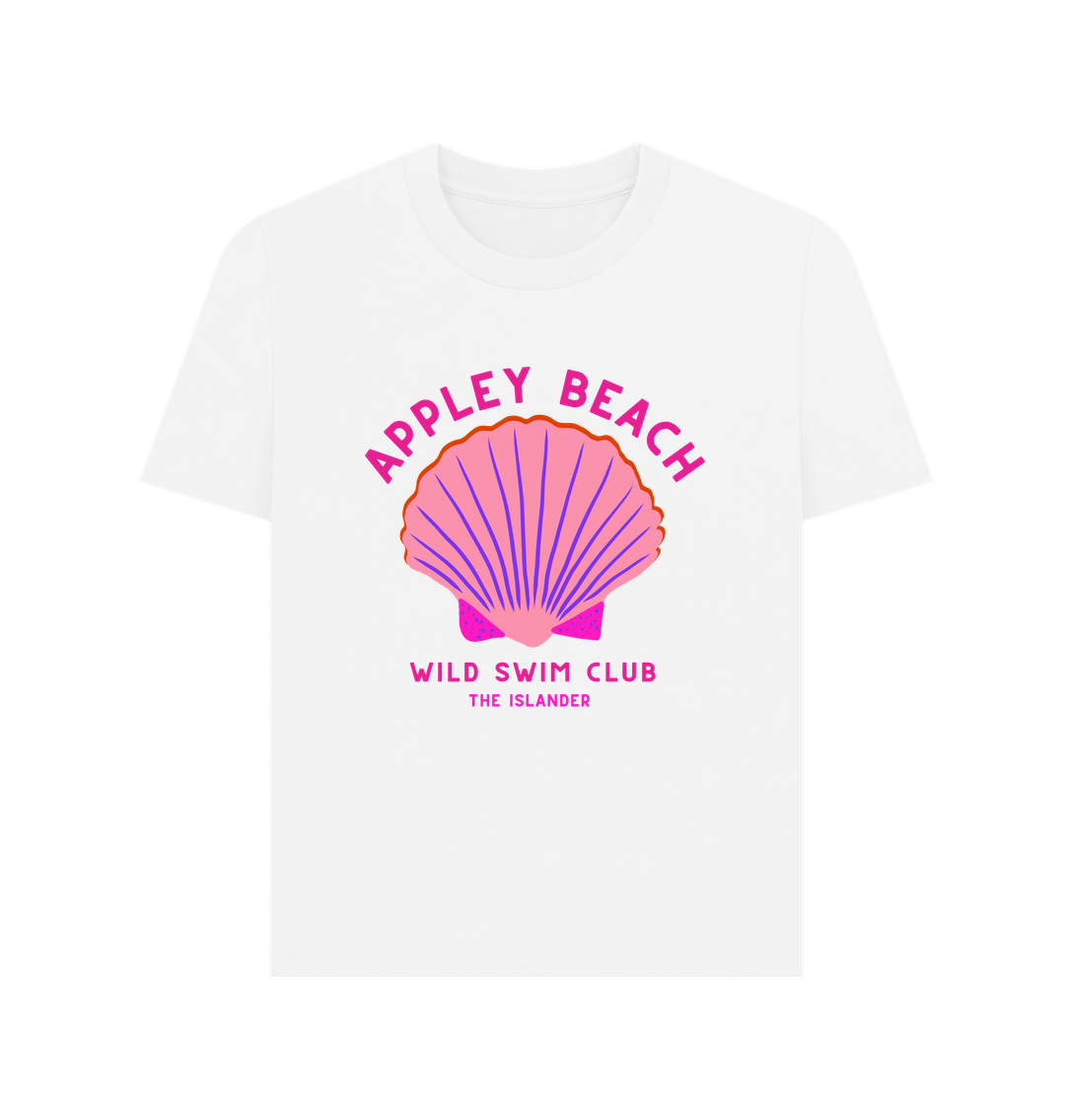 White Appley Beach - Pink Wild Swim Club - Women's T Shirt