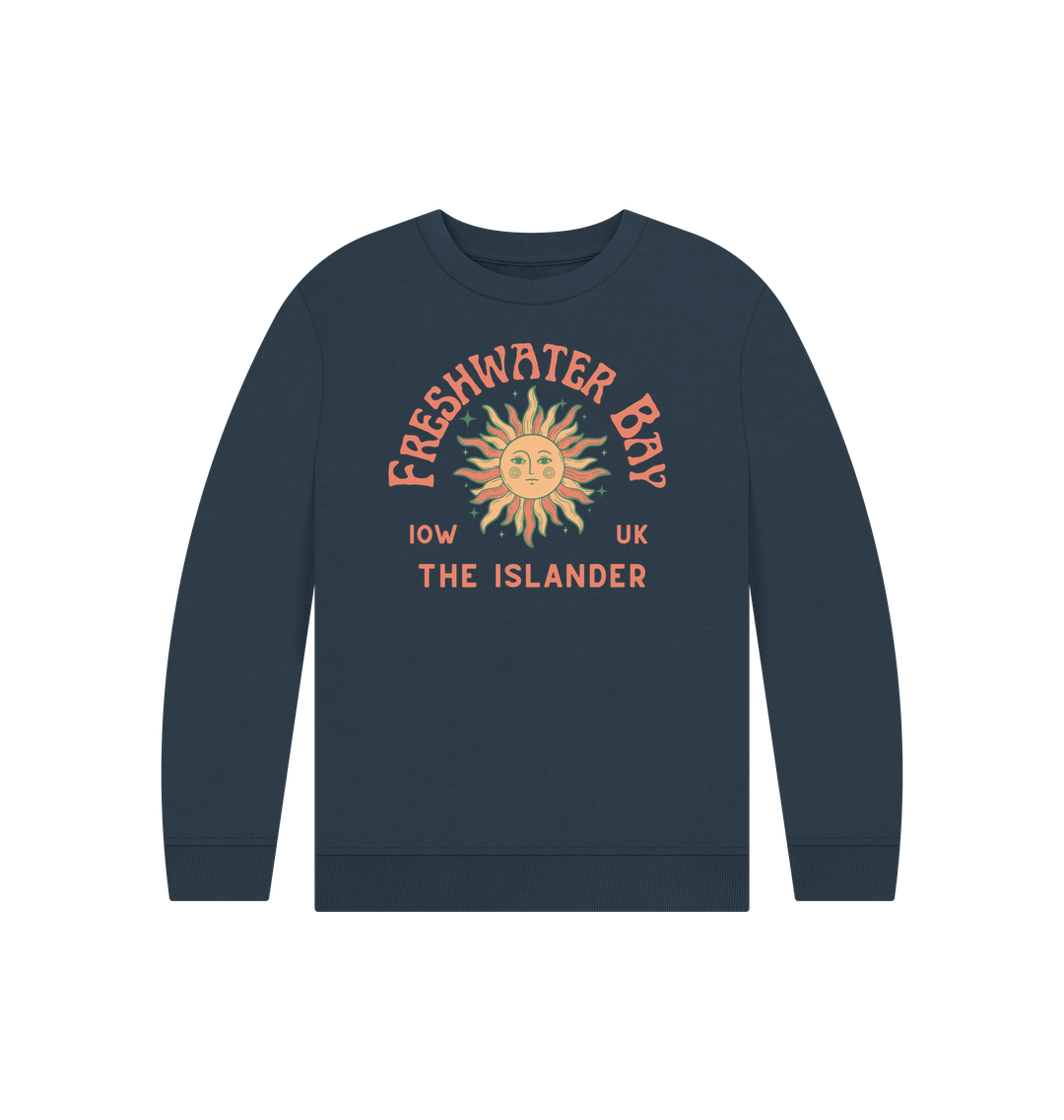 Navy Blue Freshwater Bay - Kids Sweatshirt - Organic Cotton