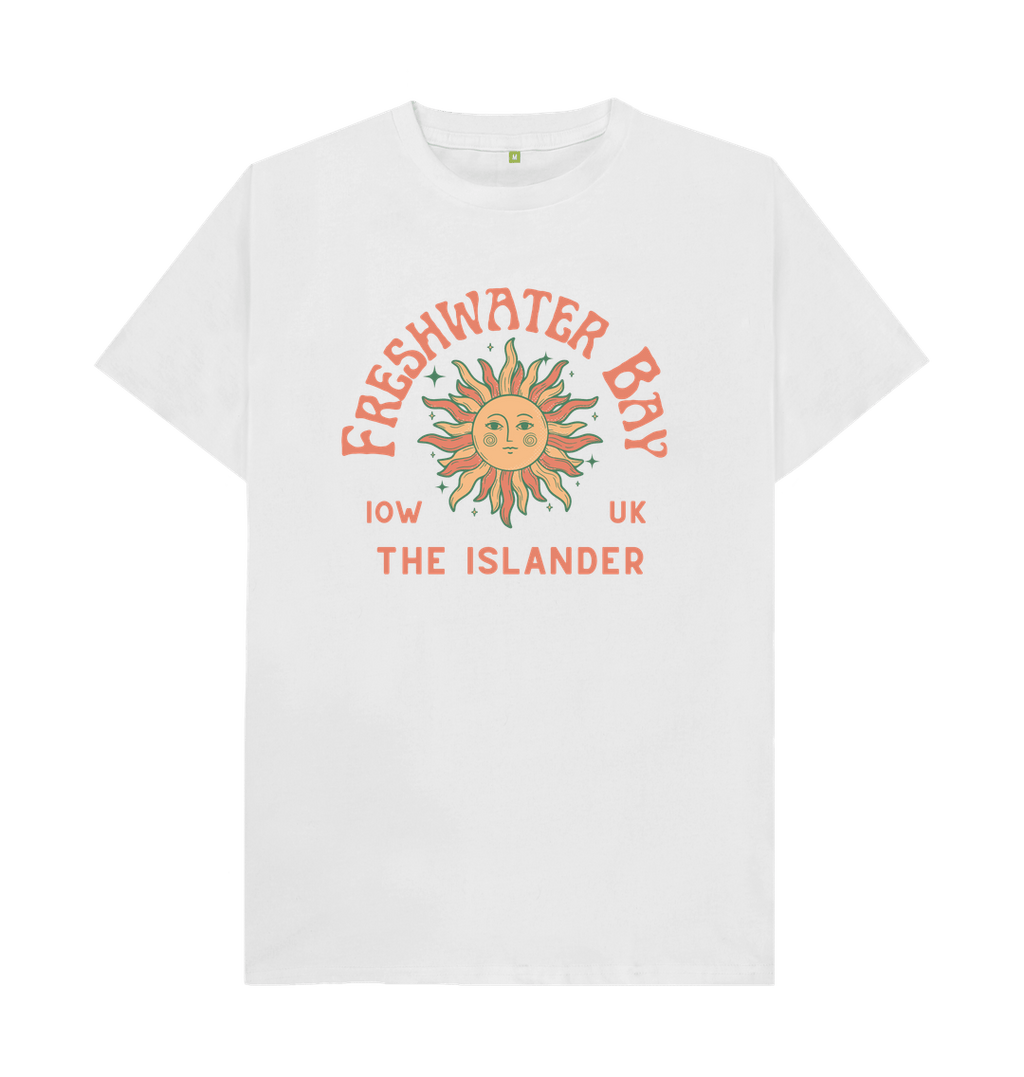 White Freshwater Bay - Mens\/Unisex Tshirt - Sunshine and stars - The Islander