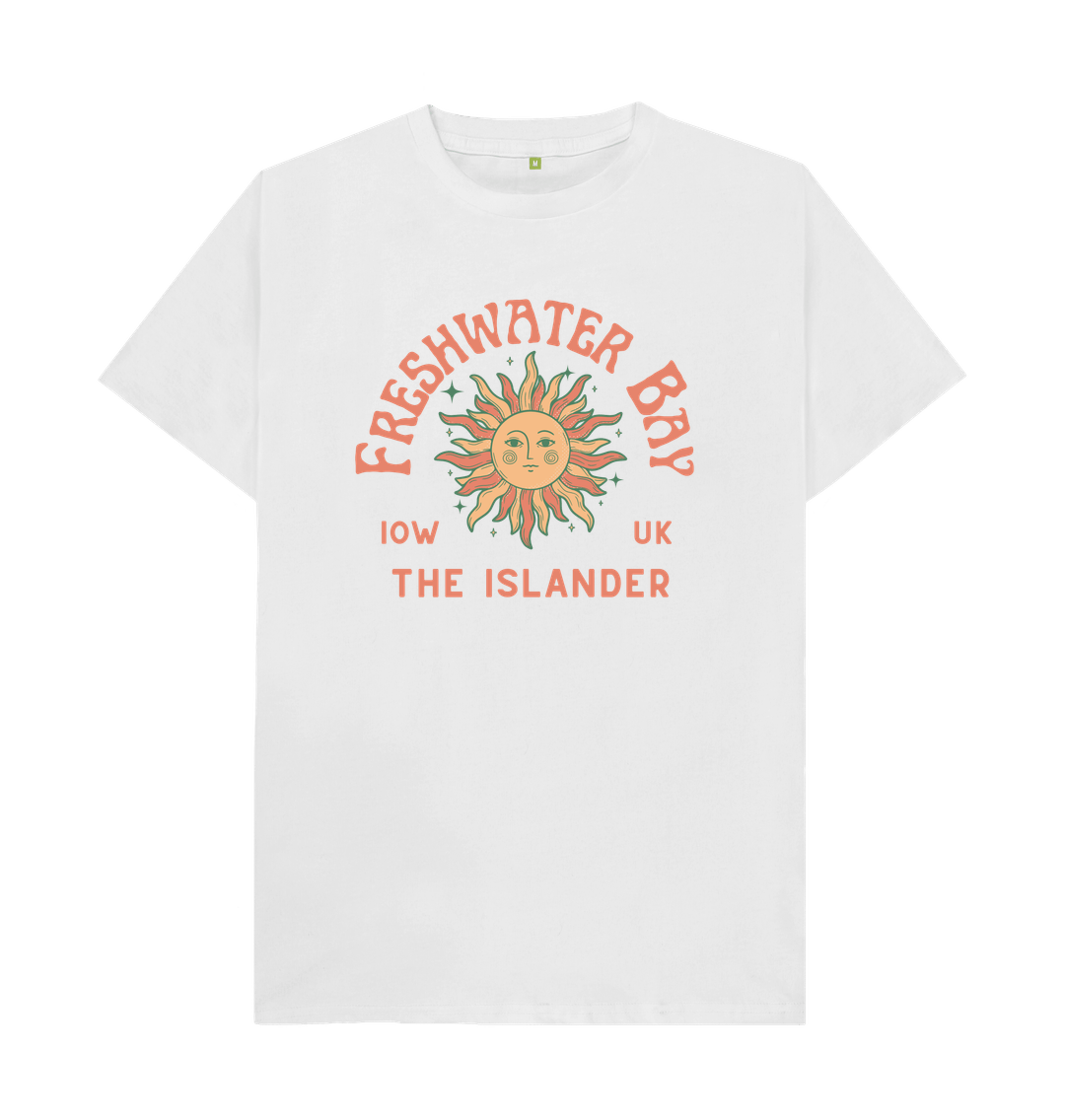 White Freshwater Bay - Mens\/Unisex Tshirt - Sunshine and stars - The Islander