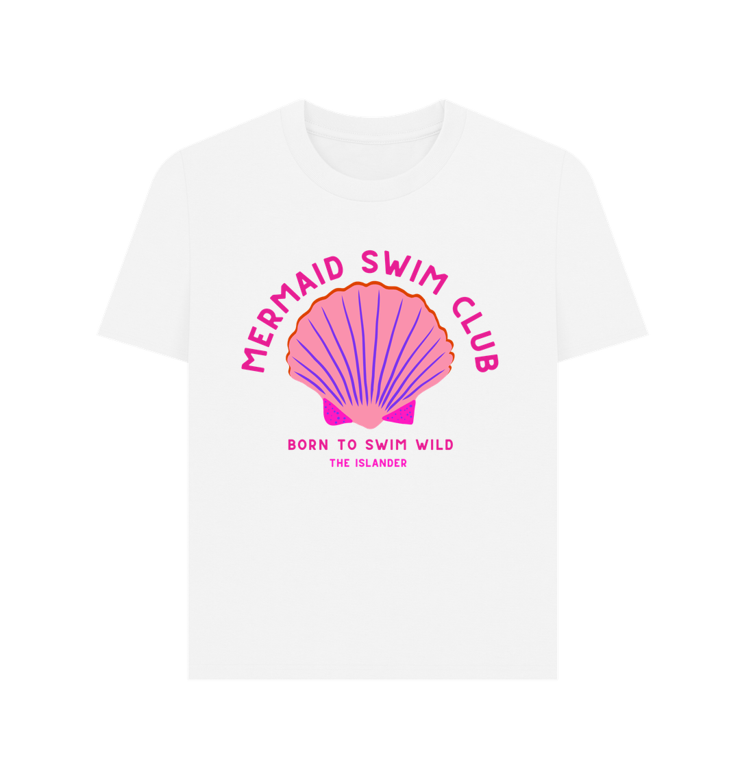 White Mermaid Swim Club - Pink Wild Swim Club - Women's T Shirt