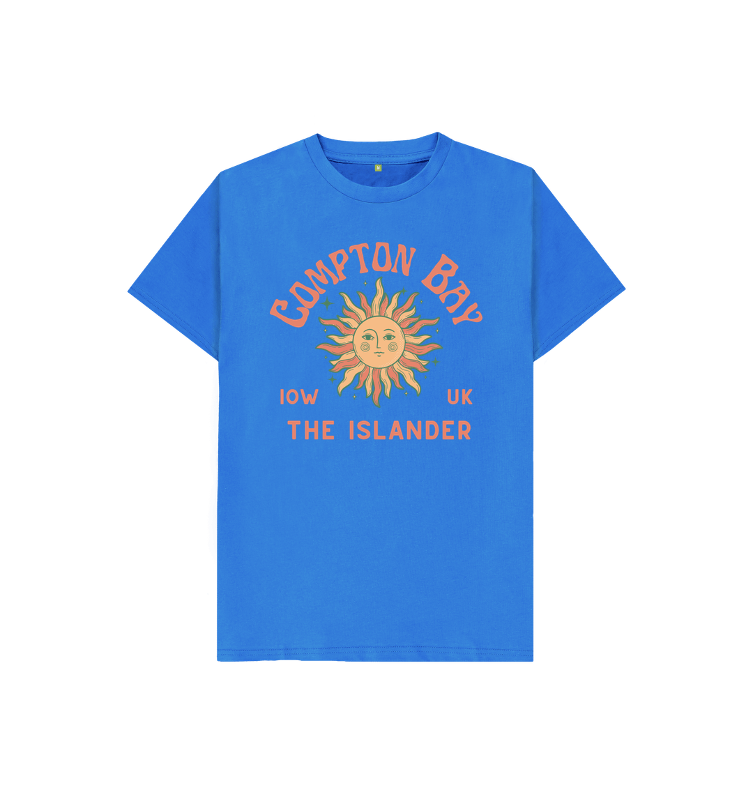 Bright Blue Compton Bay - Kids Tshirt - The Islander - 100% Organic Cotton