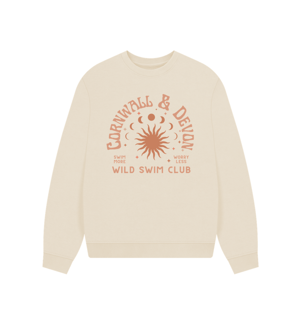 Oat Cornwall and Devon - Women's Oversized Style Sweatshirt - Wild Swim Club