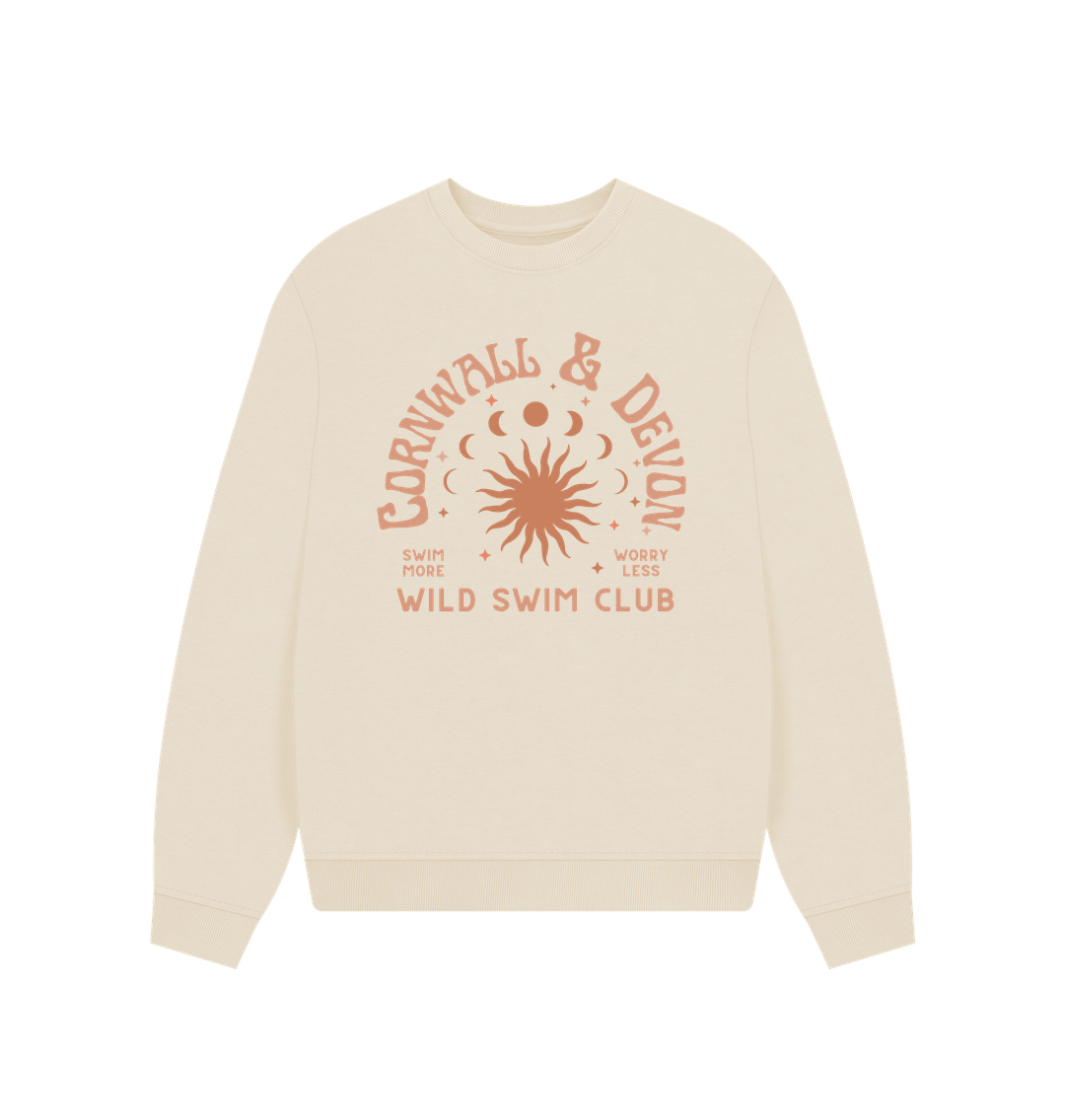 Oat Cornwall and Devon - Women's Oversized Style Sweatshirt - Wild Swim Club