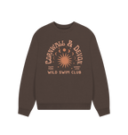 Chocolate Cornwall and Devon - Women's Oversized Style Sweatshirt - Wild Swim Club