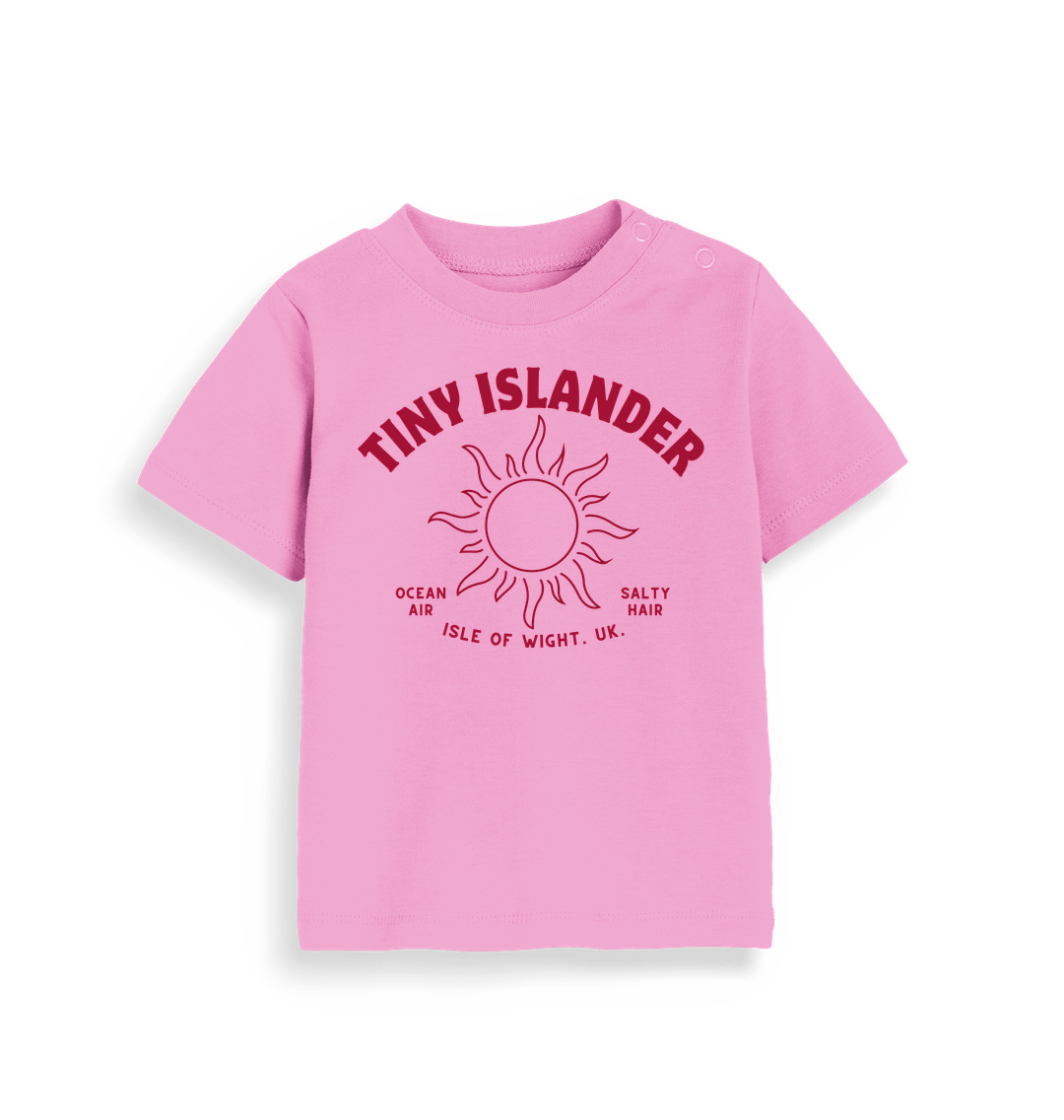 Bubblegum Pink Tiny Islander - Organic Cotton Baby T Shirt