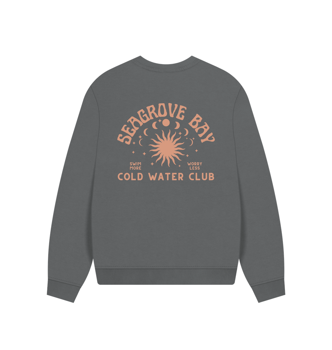 Seagrove Bay - Front and Back Print - Cold Water Club - Women's Oversized Style Sweatshirt