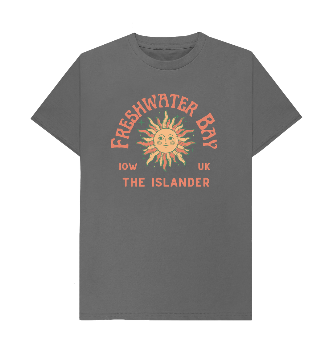 Slate Grey Freshwater Bay - Mens\/Unisex Tshirt - Sunshine and stars - The Islander