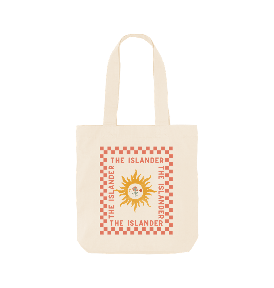 Natural Checkerboard The Islander - Tote Bag - Beach Bag