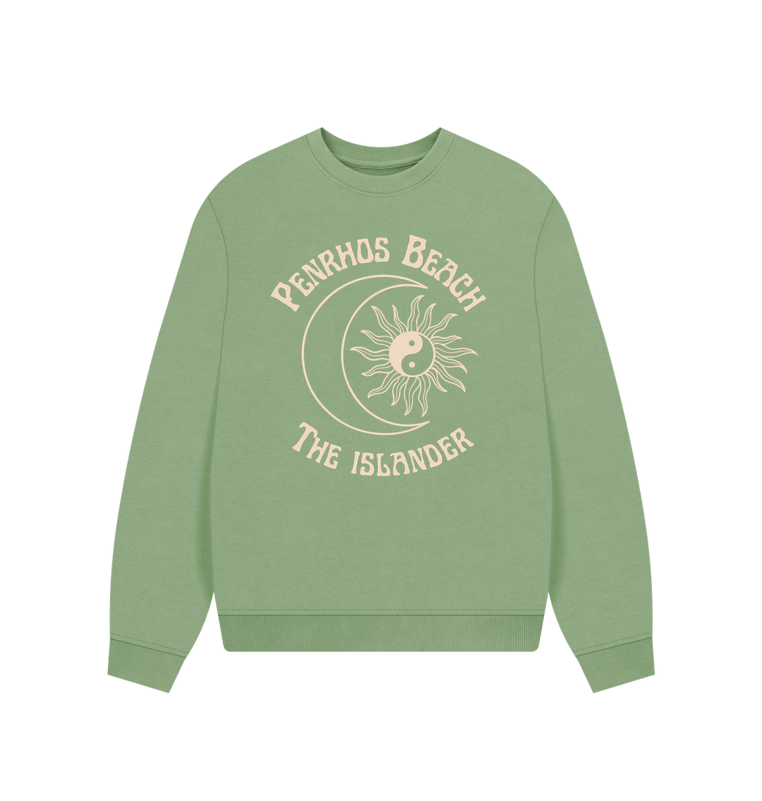 Sage Penrhos Beach - The Islander - Women's Oversized Style Sweatshirt