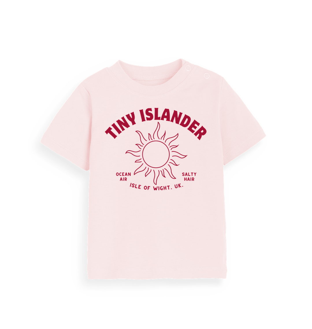 Powder Pink Tiny Islander - Organic Cotton Baby T Shirt