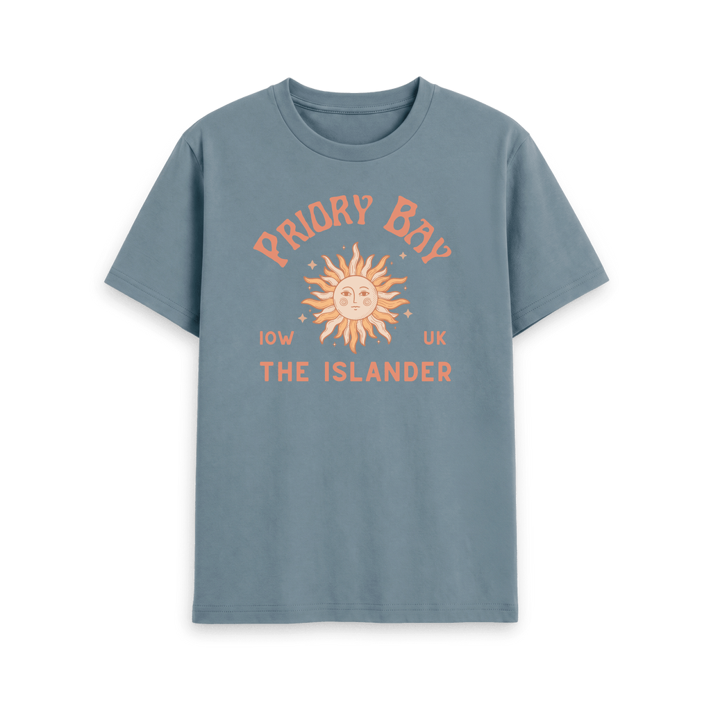 Stone Blue Printed T-shirt Front