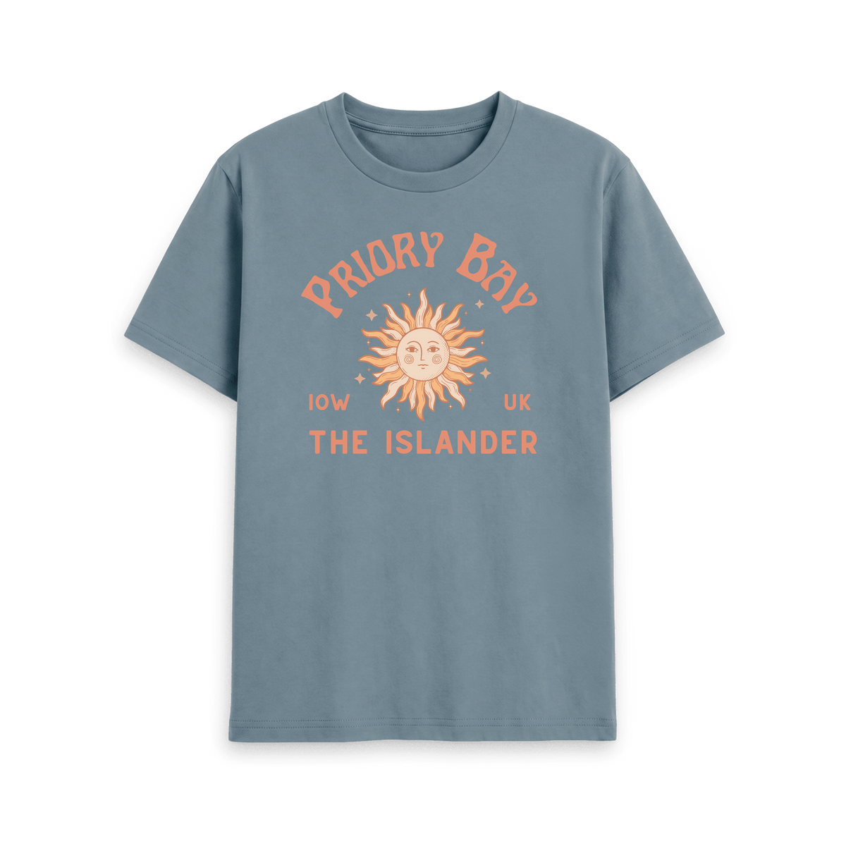 Stone Blue Printed T-shirt Front