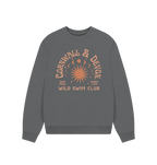 Slate Grey Cornwall and Devon - Women's Oversized Style Sweatshirt - Wild Swim Club