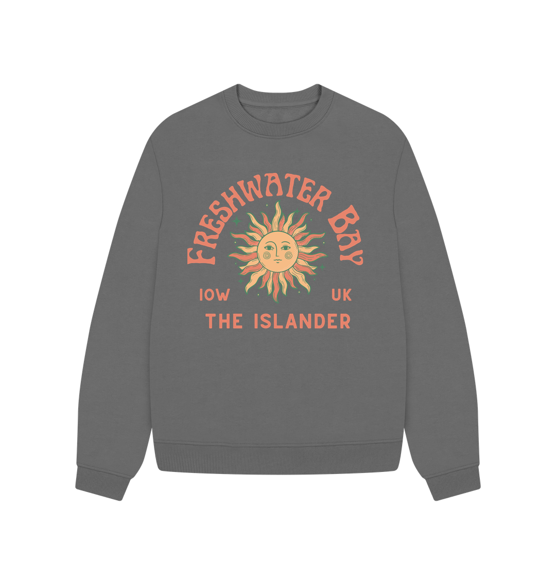 Slate Grey Freshwater Bay - Women's oversized sweatshirt - Sunshine and stars - The Islander