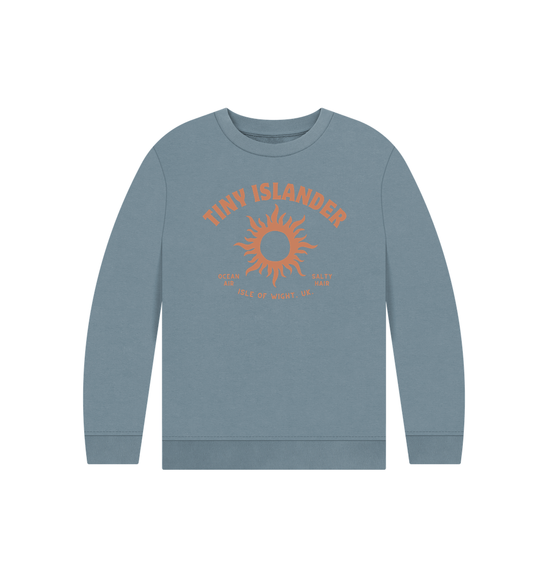 Stone Blue Tiny Islander Kids Sweatshirt - Organic Cotton