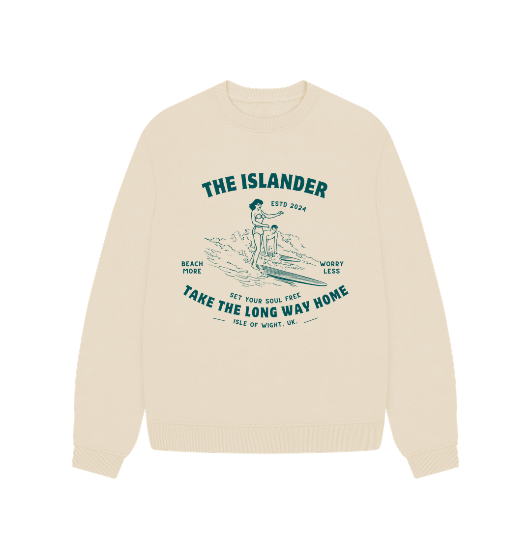 Oat Take the long way home - Women's oversized sweatshirt - Surf - The Islander