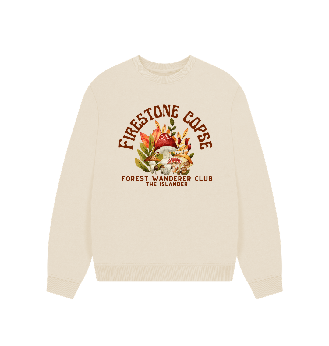 Oat Forest Wanderer Club - Firestone Copse - Women's Oversized\/Boxy Style Sweatshirt