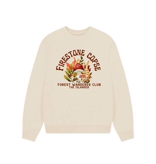 Oat Forest Wanderer Club - Firestone Copse - Women's Oversized\/Boxy Style Sweatshirt