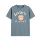 Stone Blue Printed T-shirt Front