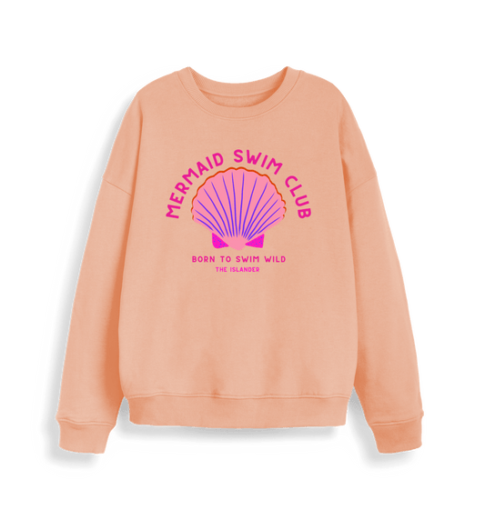 Fraiche Peche Mermaid Swim Club - Women's Oversized Style Sweatshirt