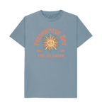 Stone Blue Freshwater Bay - Mens\/Unisex Tshirt - Sunshine and stars - The Islander