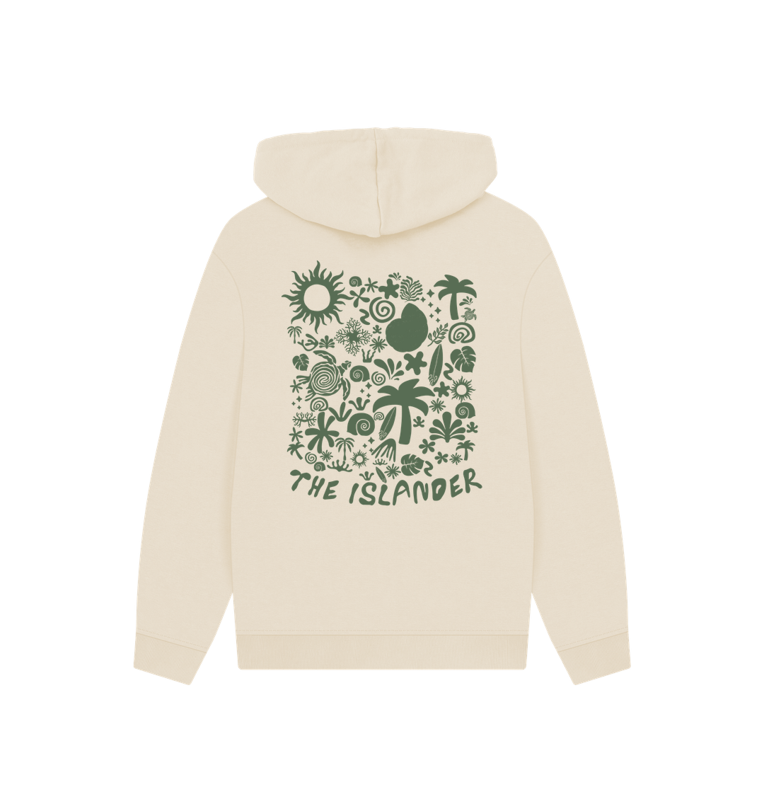 Abstract Island Life - Unisex Oversized Style Hoodie - Organic Cotton