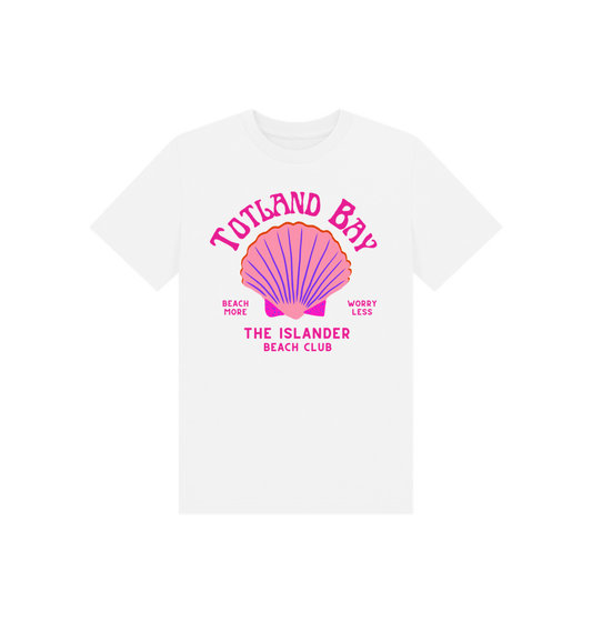 White Totland Bay - Pink Beach Club - Kids T Shirt