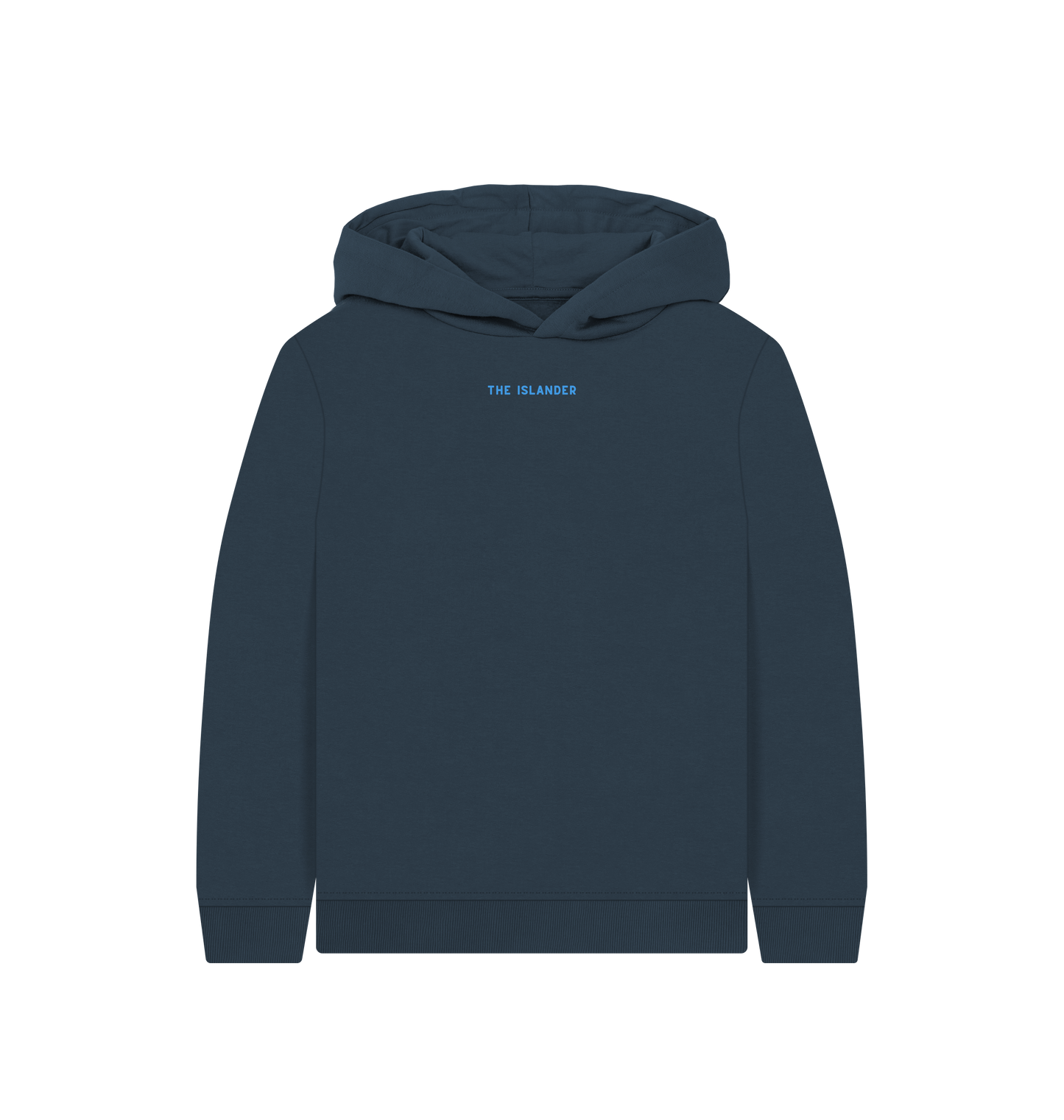 Navy Blue Printed Kids Hoodie Front