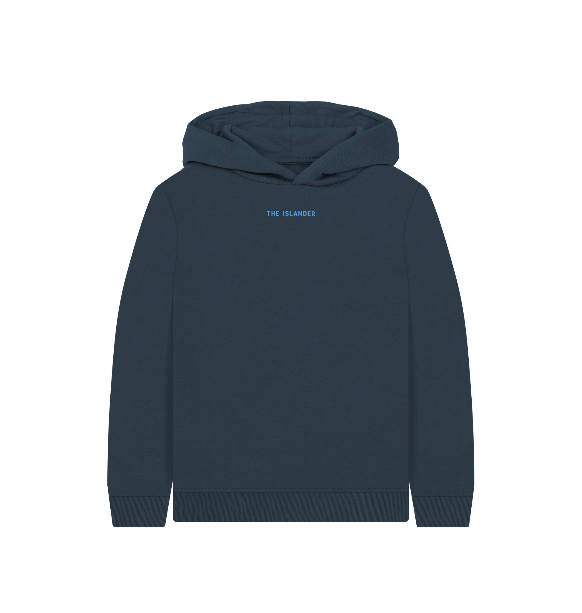 Navy Blue Printed Kids Hoodie Front