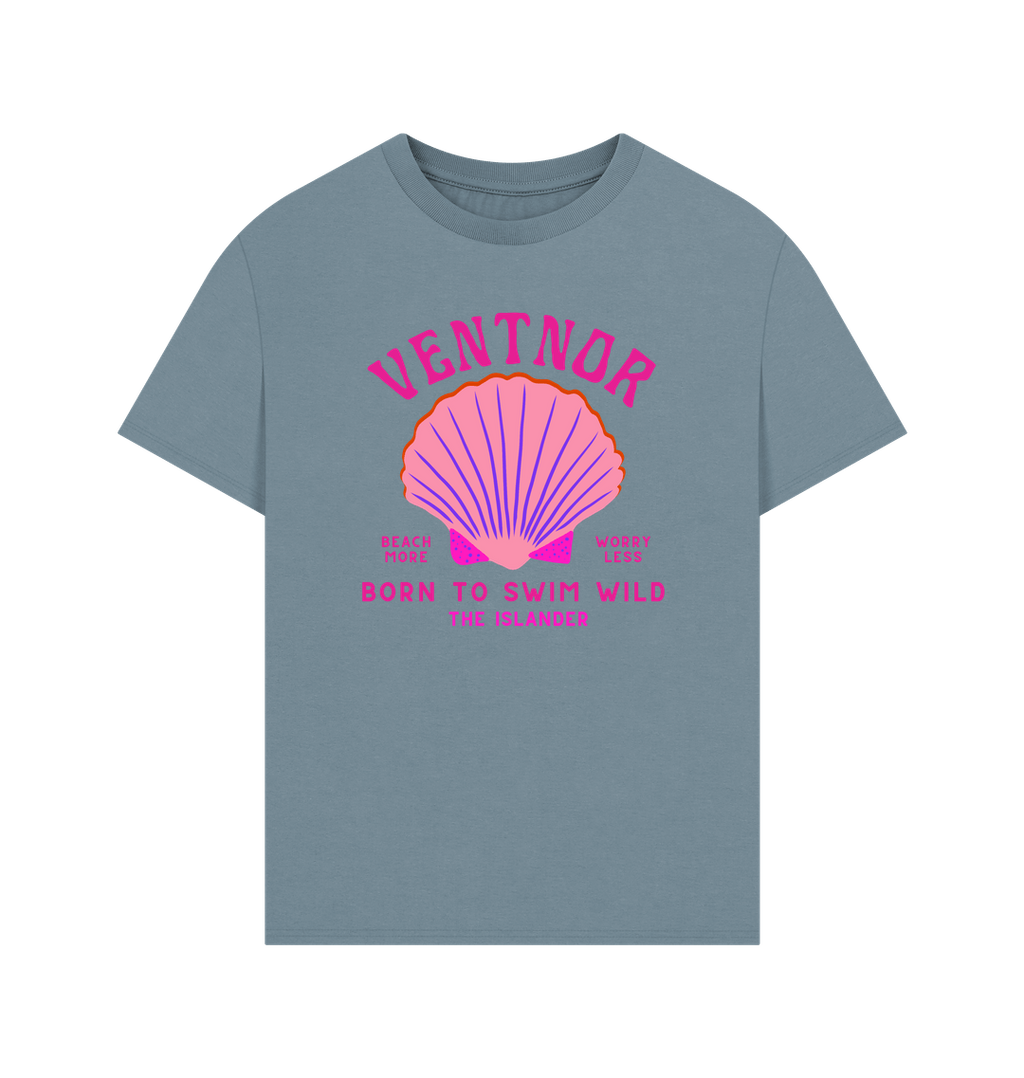 Stone Blue Printed T-shirt