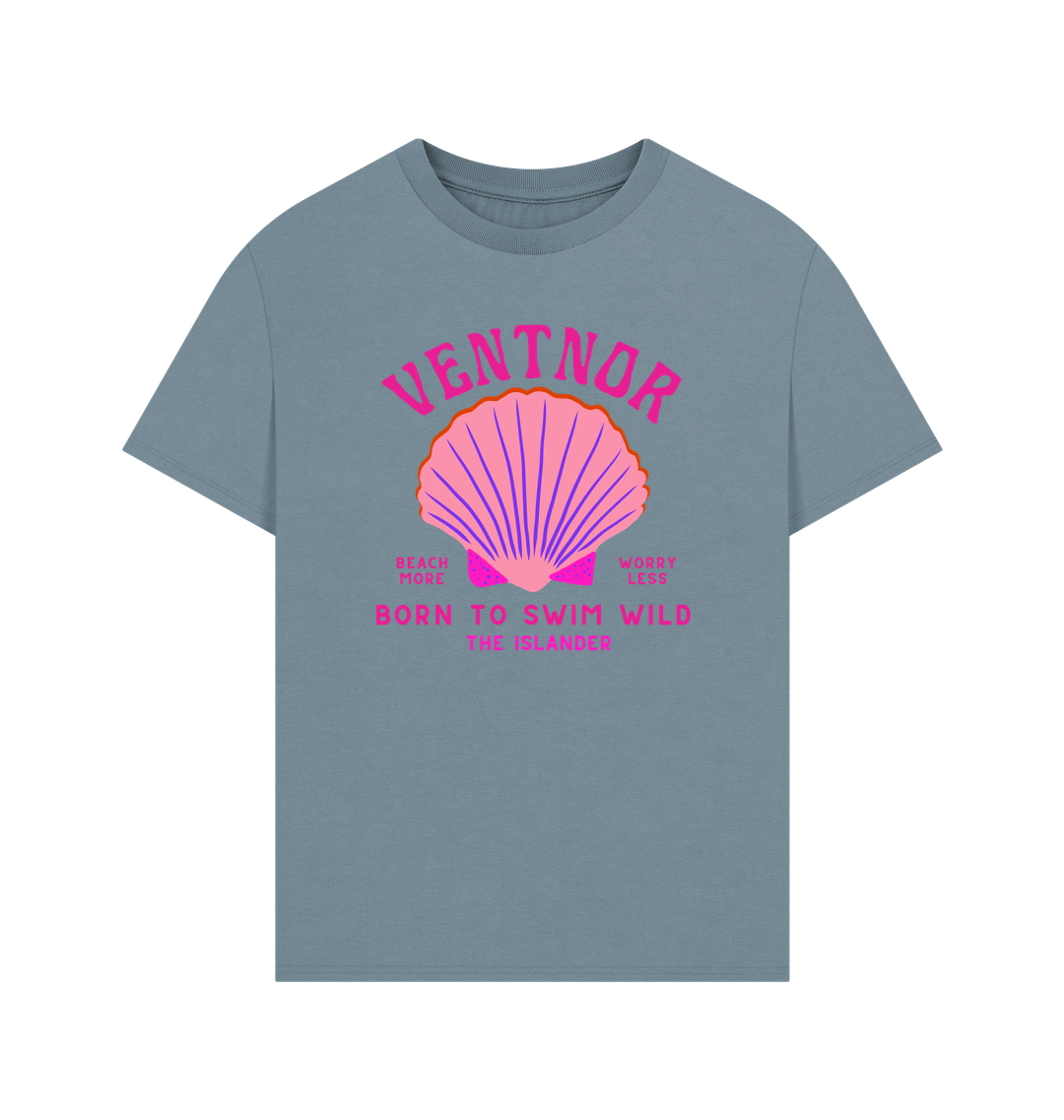 Stone Blue Printed T-shirt