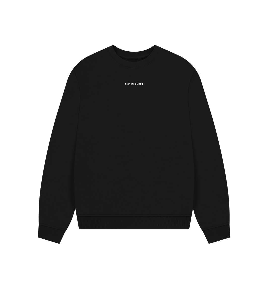 Black Printed Sweater Front