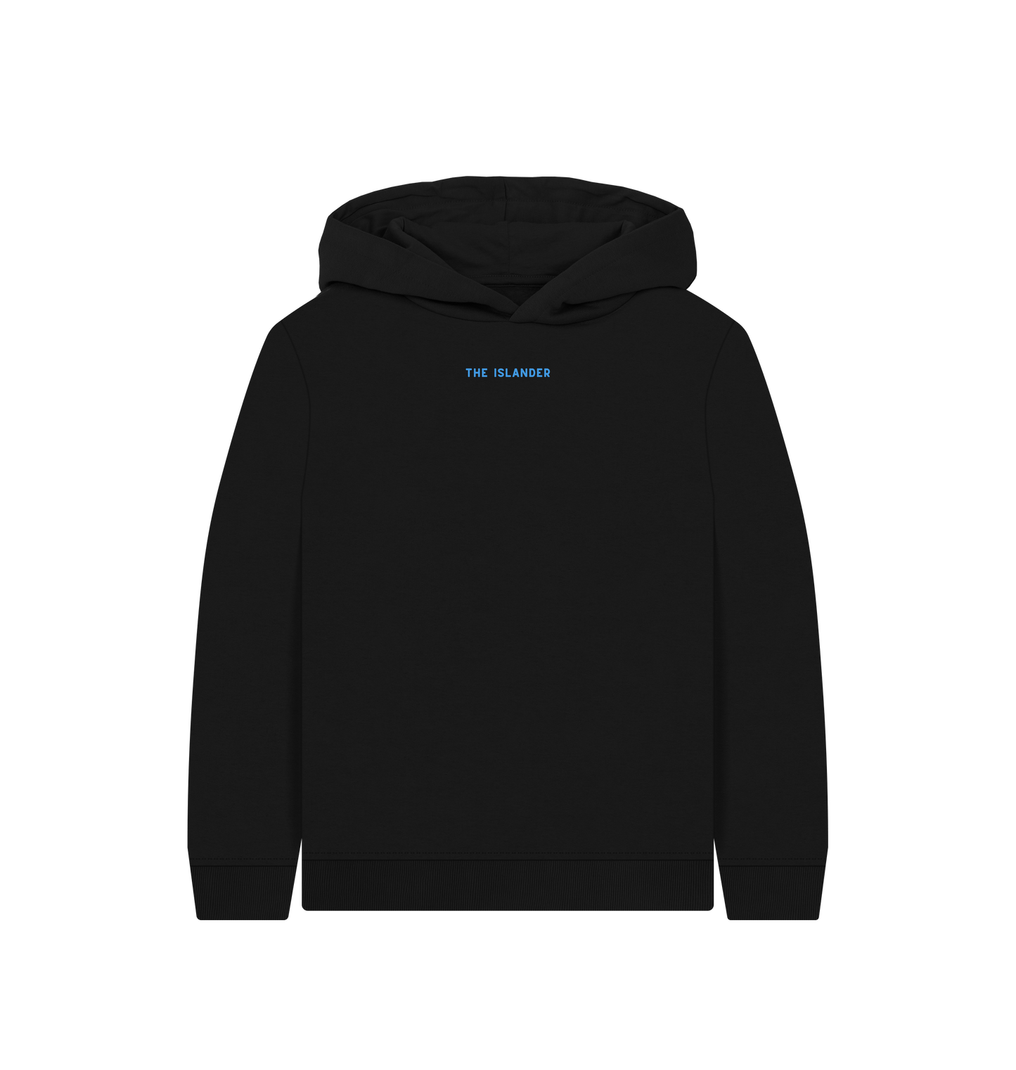 Black Printed Kids Hoodie Front