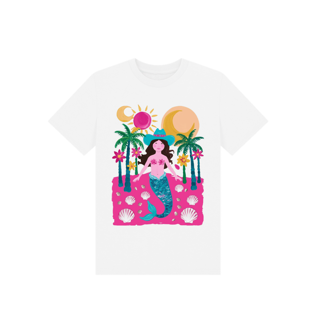White Printed Kids T-Shirt
