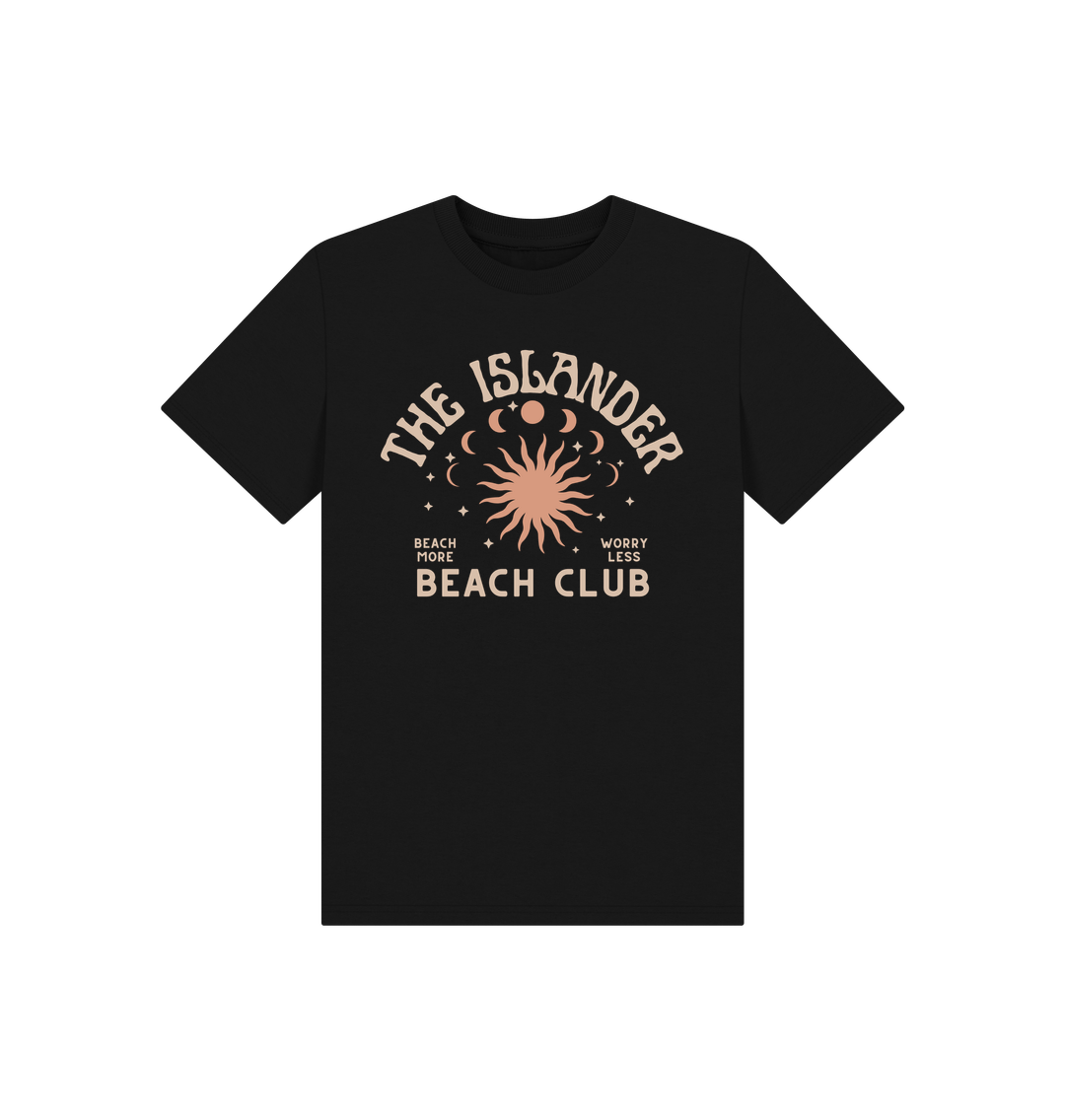 Black The Islander - Beach Club - Kids T Shirt  - Organic Cotton