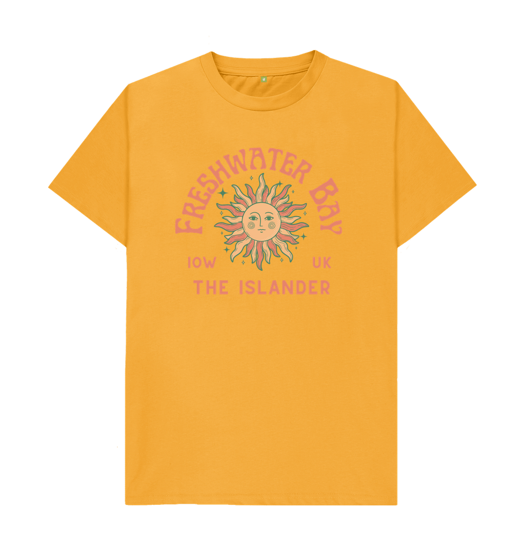 Mustard Freshwater Bay - Mens\/Unisex Tshirt - Sunshine and stars - The Islander