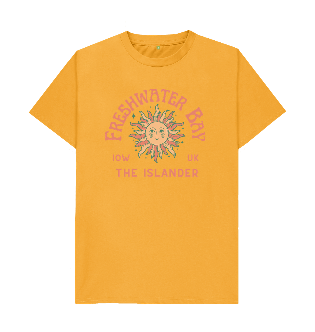 Mustard Freshwater Bay - Mens\/Unisex Tshirt - Sunshine and stars - The Islander
