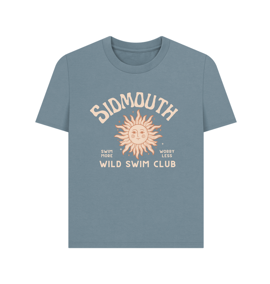Stone Blue Sidmouth - Wild Swim - Women's T Shirt - Wild Swimmer Gift