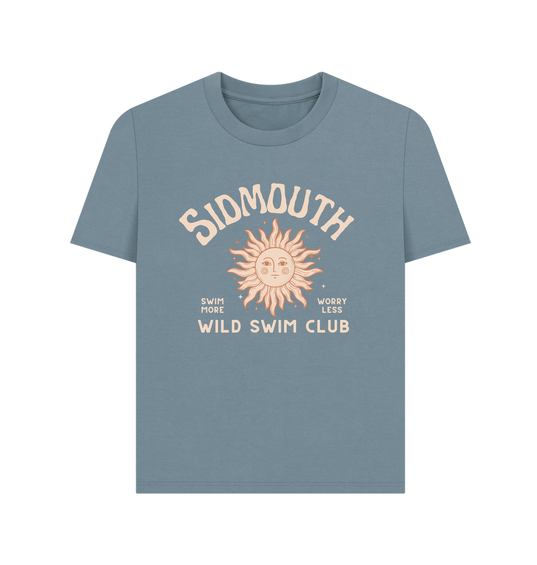 Stone Blue Sidmouth - Wild Swim - Women's T Shirt - Wild Swimmer Gift