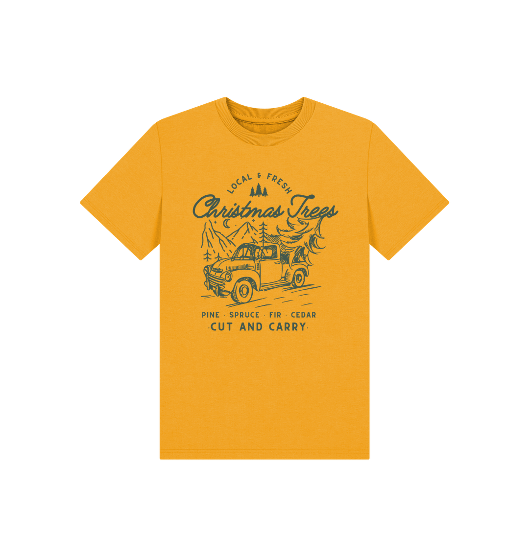 Mustard Christmas Tree - Kids T Shirt